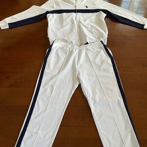 White and Navy Blue Track Suit xxl Polo